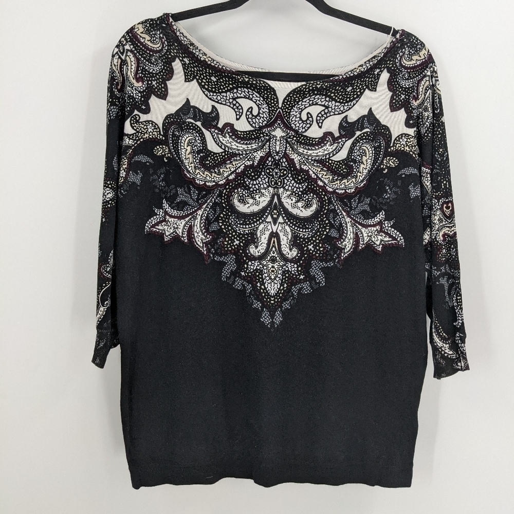 WHITE HOUSE BLACK MARKET Dolman 3/4 Sleeve Sweater